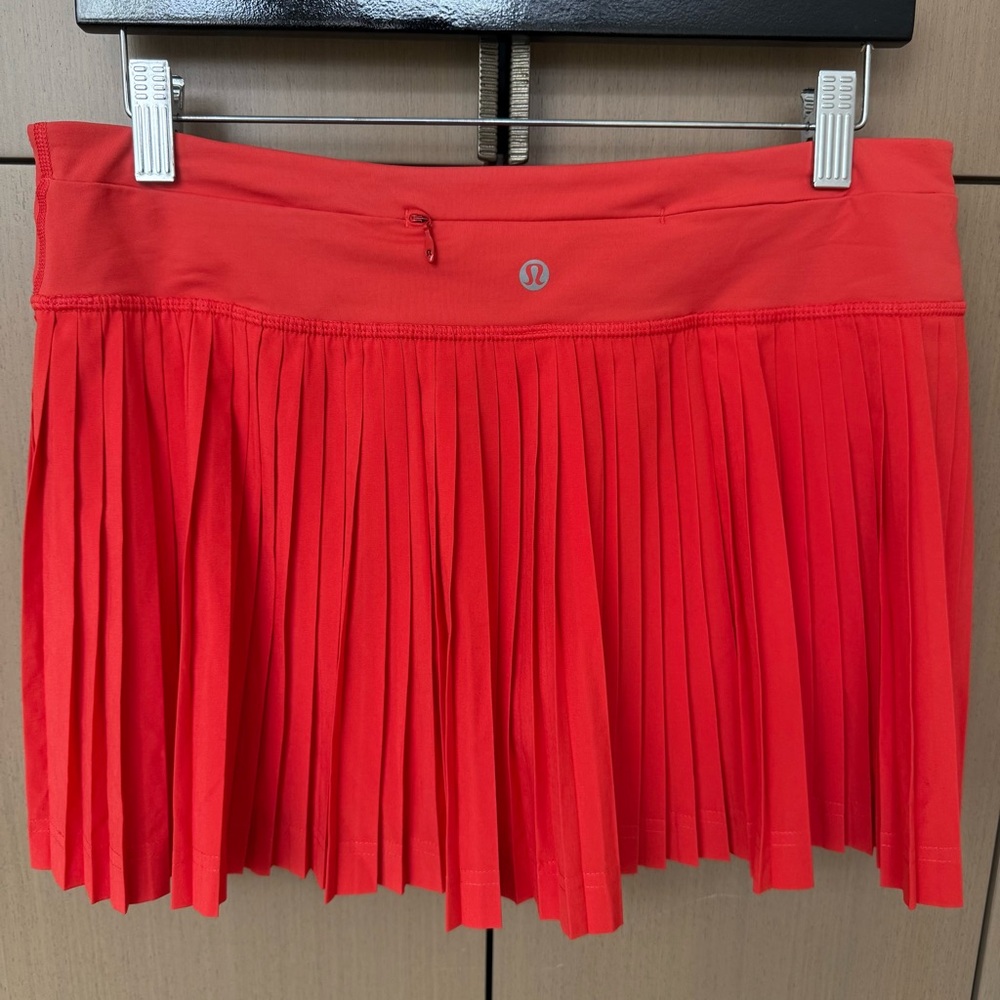 Lululemon Pleat to the Street Skort, Alarming Orange, 8